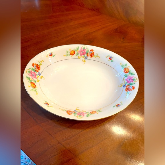 RARE VTG Eschenbach Baronet style Bavarian China Pattern Floral Oval China Bowl - Picture 10 of 11